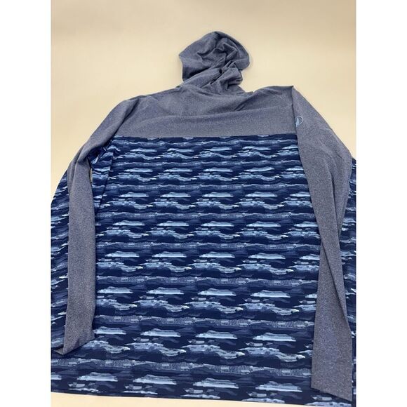 NWT johnnie-O Braden Camo Performance Hoodie Navy Blue Men's Size MEDIUM $118 - Picture 11 of 11